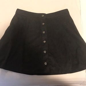 Black skirt with silver buttons up the center